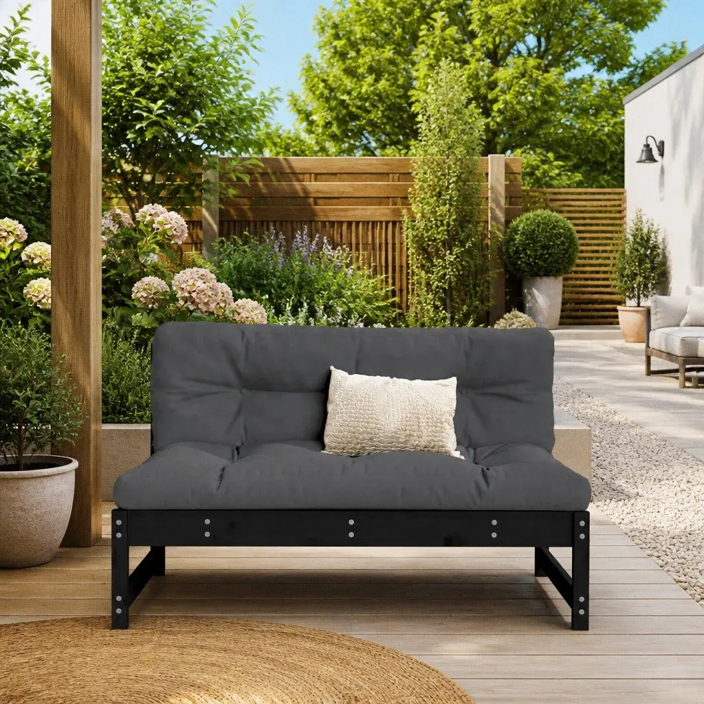 Black Modular Middle Sofa Section