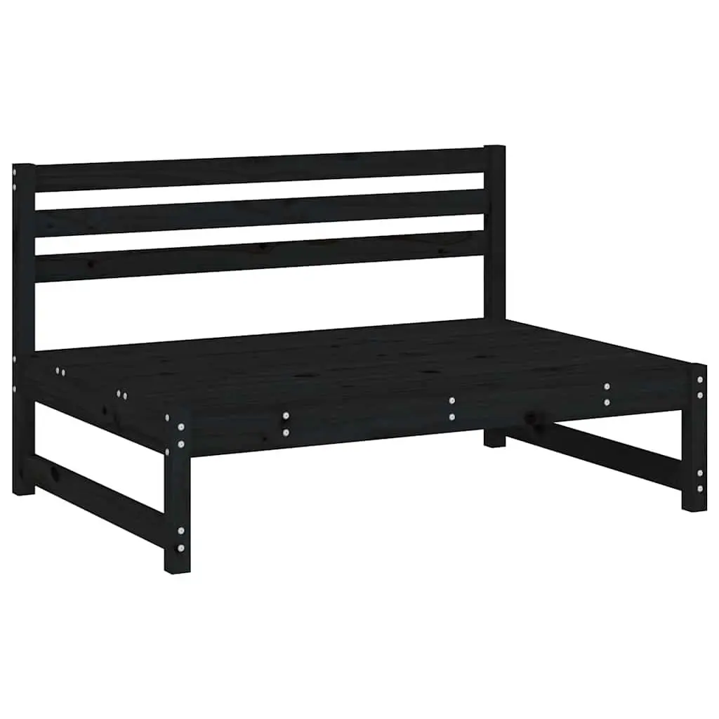 Black Modular Middle Sofa Section