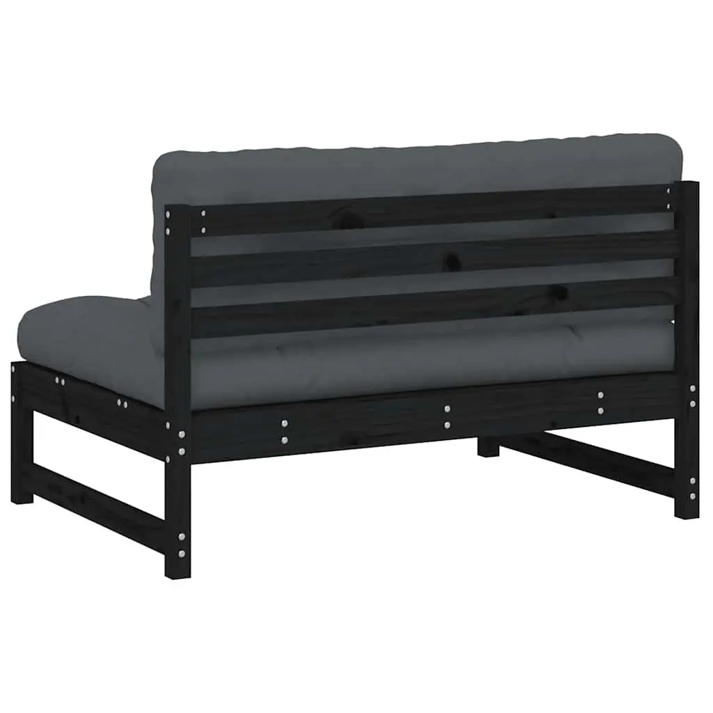 Black Modular Middle Sofa Section