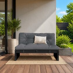 Dimensions and Features of Black Middle Sofa 120x80cm