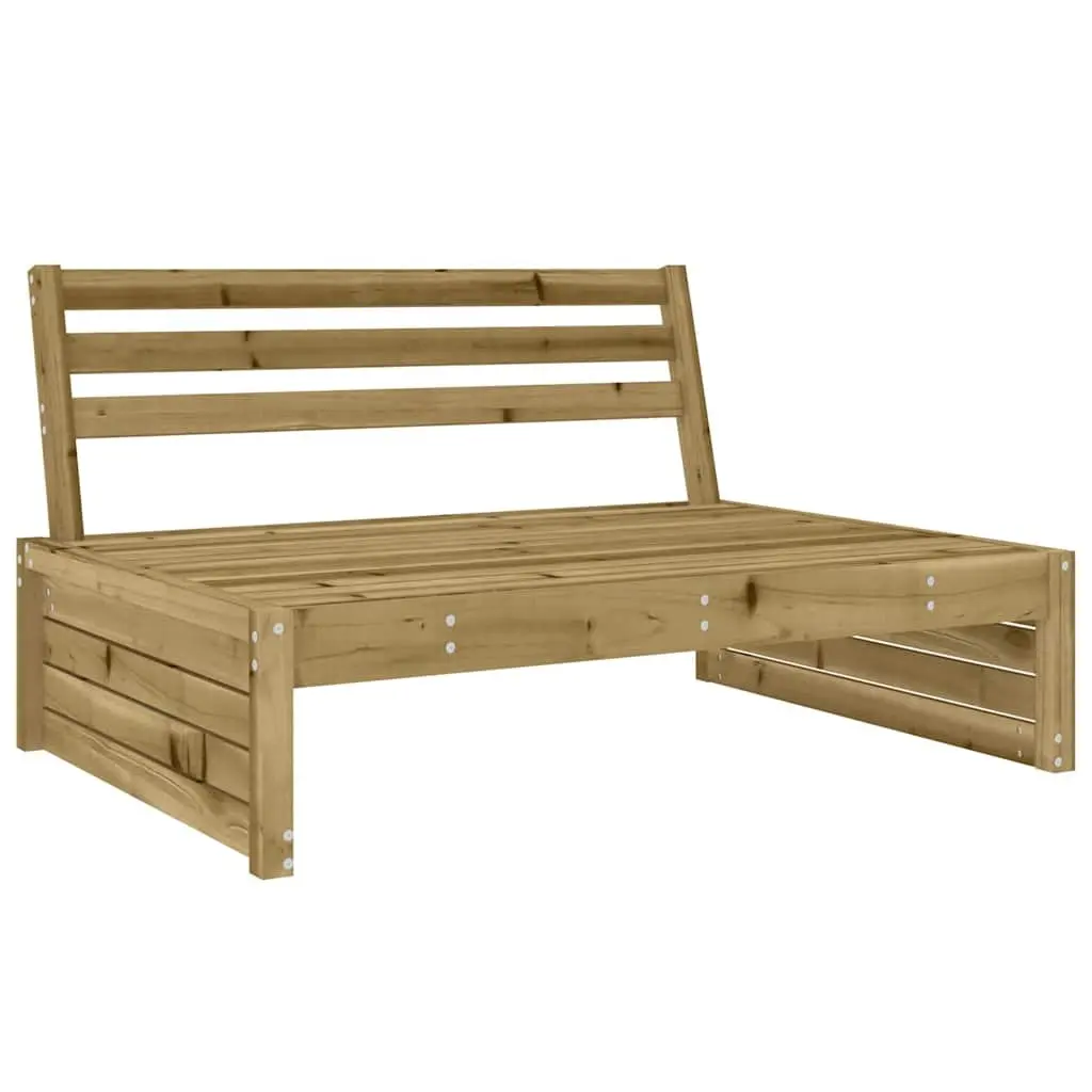 Outdoor Sectional Middle Sofa 120x80cm Wooden Garden Patio Seating Unit