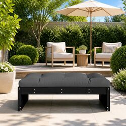 Garden Footstool Ottoman Specifications: Black 120x80cm