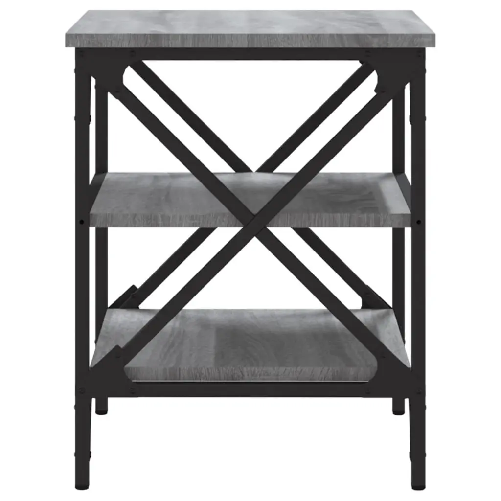 End Table Grey Sonoma Engineered Wood Side Table Storage Accent Furniture
