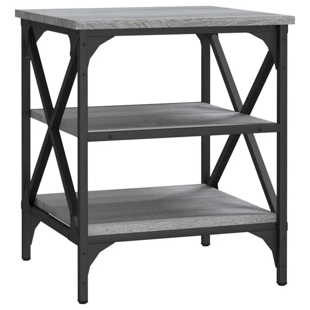 End Tables for Living Room Grey Engineered Wood Side Table 2 Piece