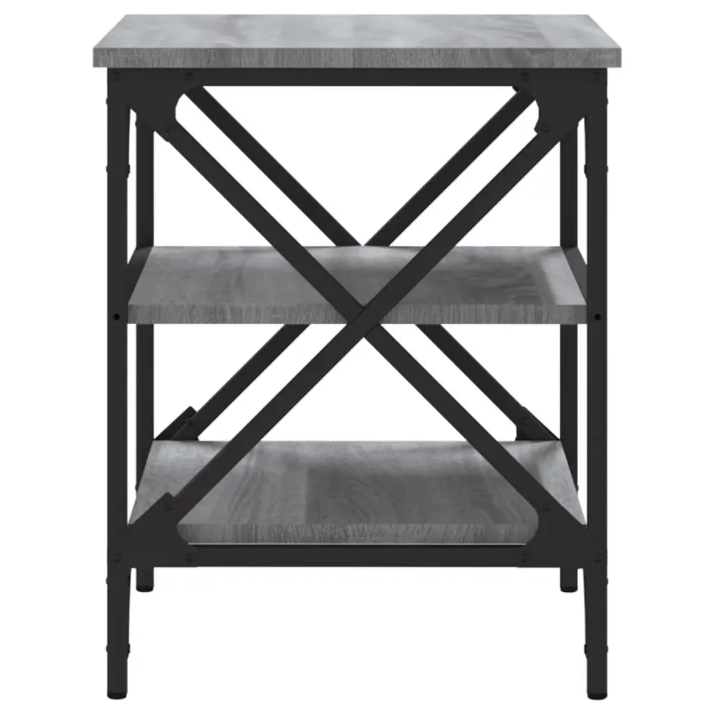 End Tables for Living Room Grey Engineered Wood Side Table 2 Piece