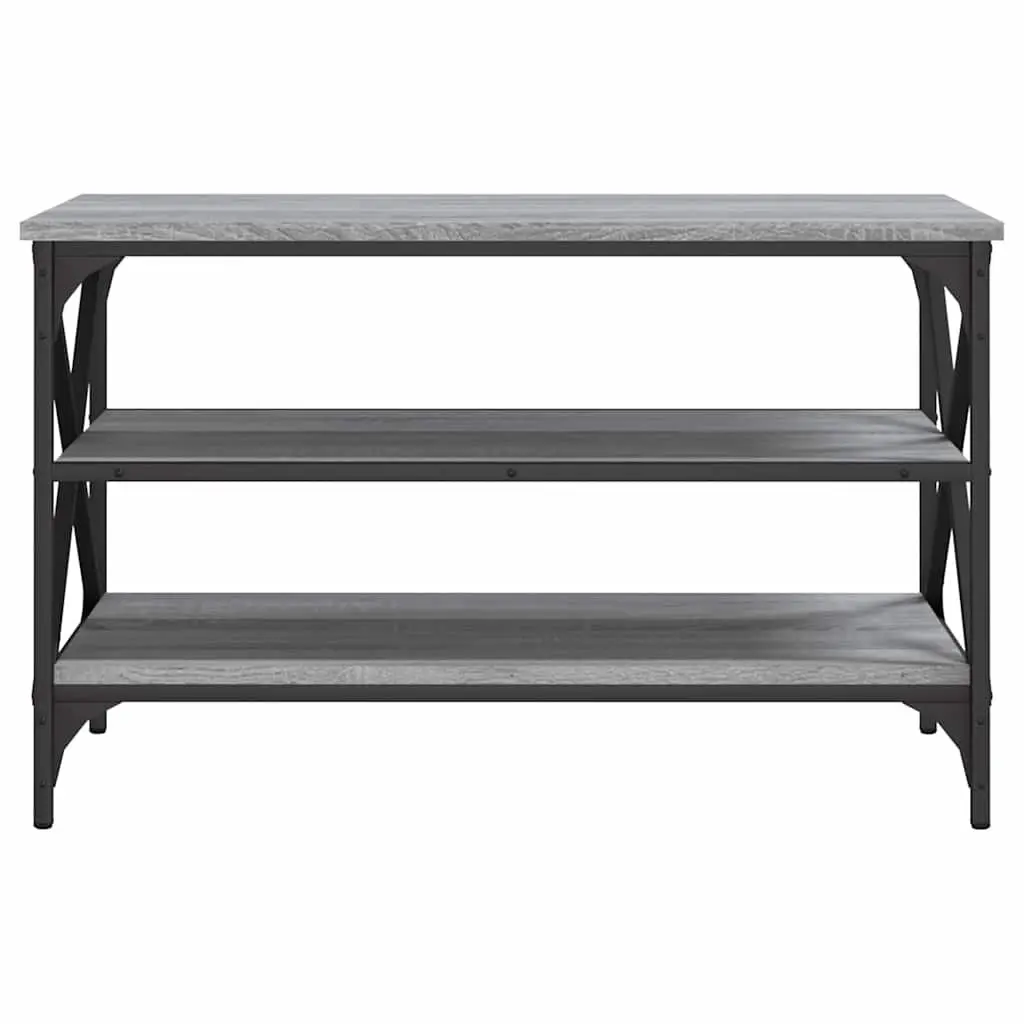 TV Cabinet Grey Sonoma Engineered Wood Media Storage Unit Industrial Design End