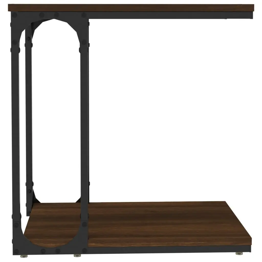 End Table Side Table Brown Oak 50x35x52cm Engineered Wood Storage Furniture