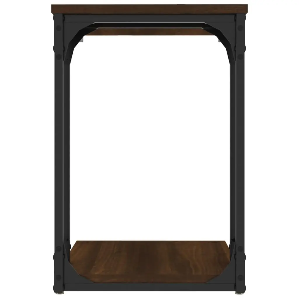 End Table Side Table Brown Oak 50x35x52cm Engineered Wood Storage Furniture