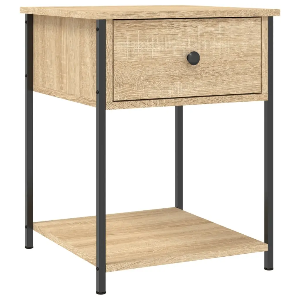 Bedside Tables for Bedroom 44x45x58 cm Brown 2 pcs Engineered Wood Side Cabinet Storage
