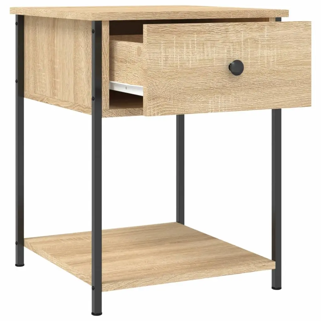 Bedside Tables for Bedroom 44x45x58 cm Brown 2 pcs Engineered Wood Side Cabinet Storage