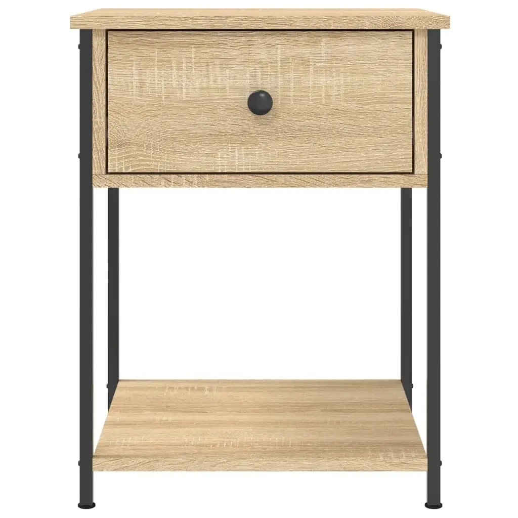 Bedside Tables for Bedroom 44x45x58 cm Brown 2 pcs Engineered Wood Side Cabinet Storage