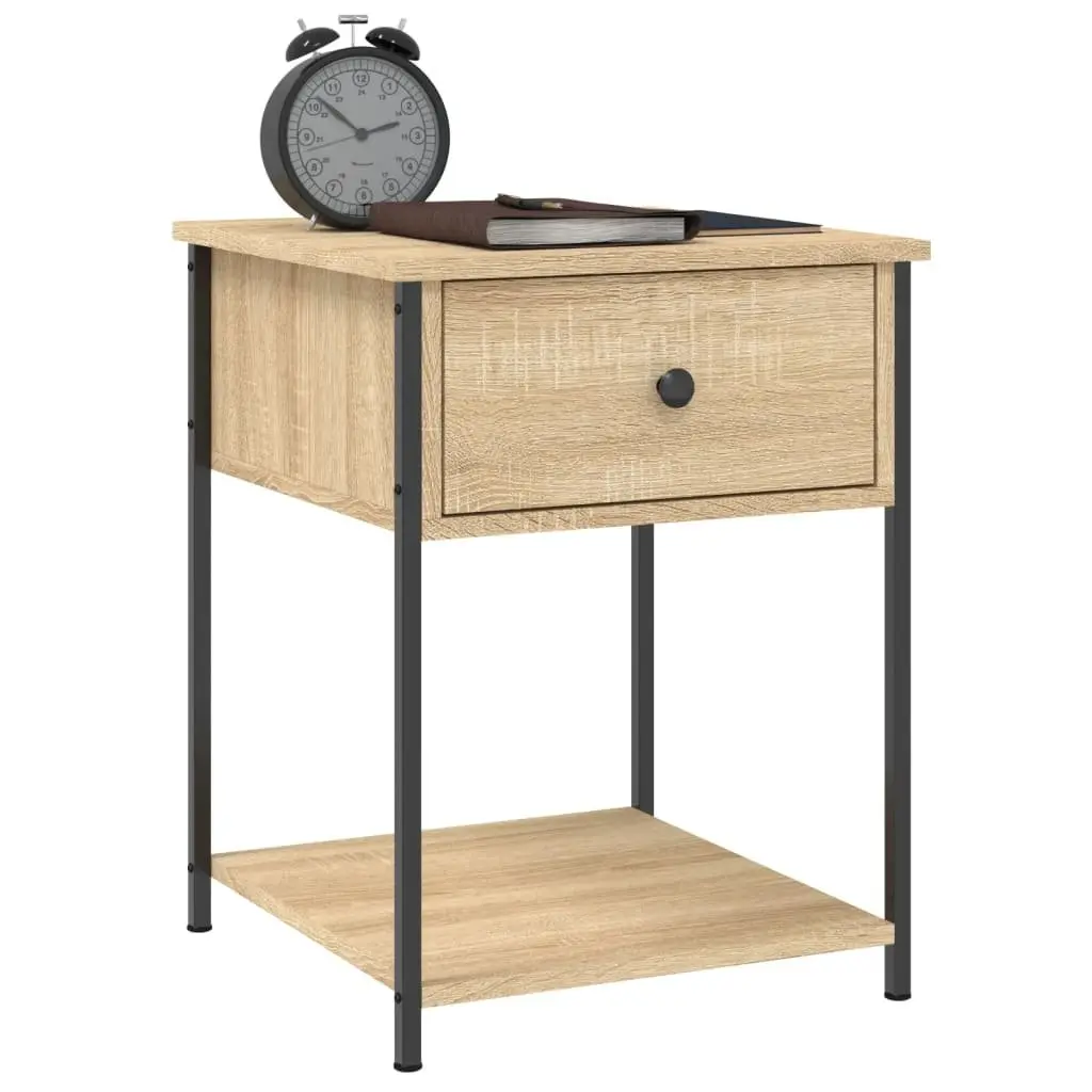 Bedside Tables for Bedroom 44x45x58 cm Brown 2 pcs Engineered Wood Side Cabinet Storage