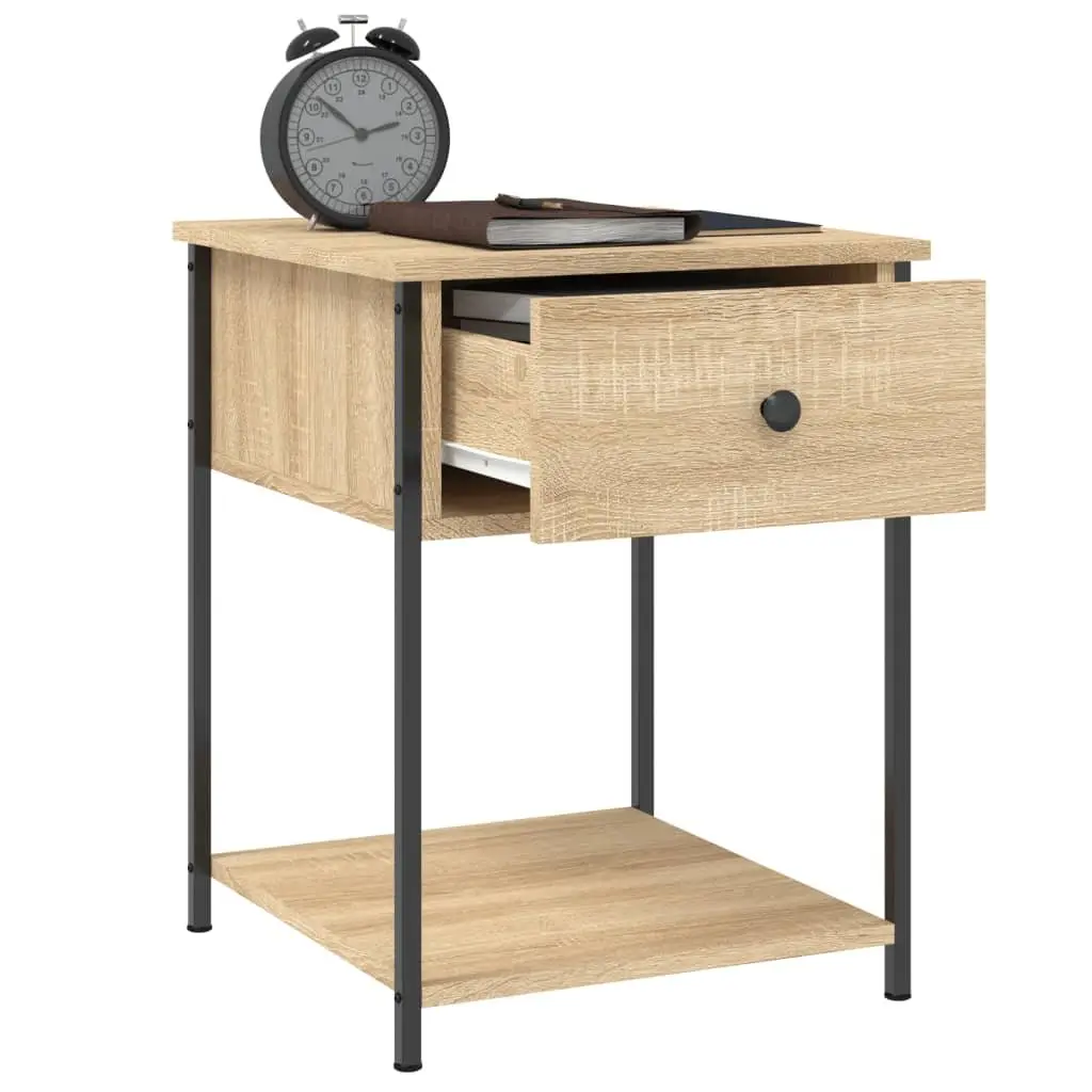 Bedside Tables for Bedroom 44x45x58 cm Brown 2 pcs Engineered Wood Side Cabinet Storage