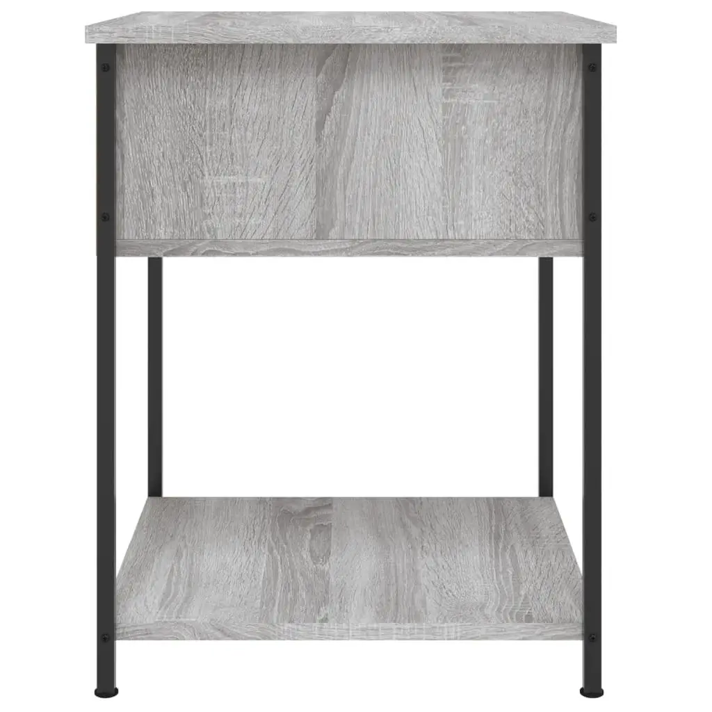 Bedside Table Grey Sonoma 44x45x58 cm Storage Cabinet Side Table Nightstand