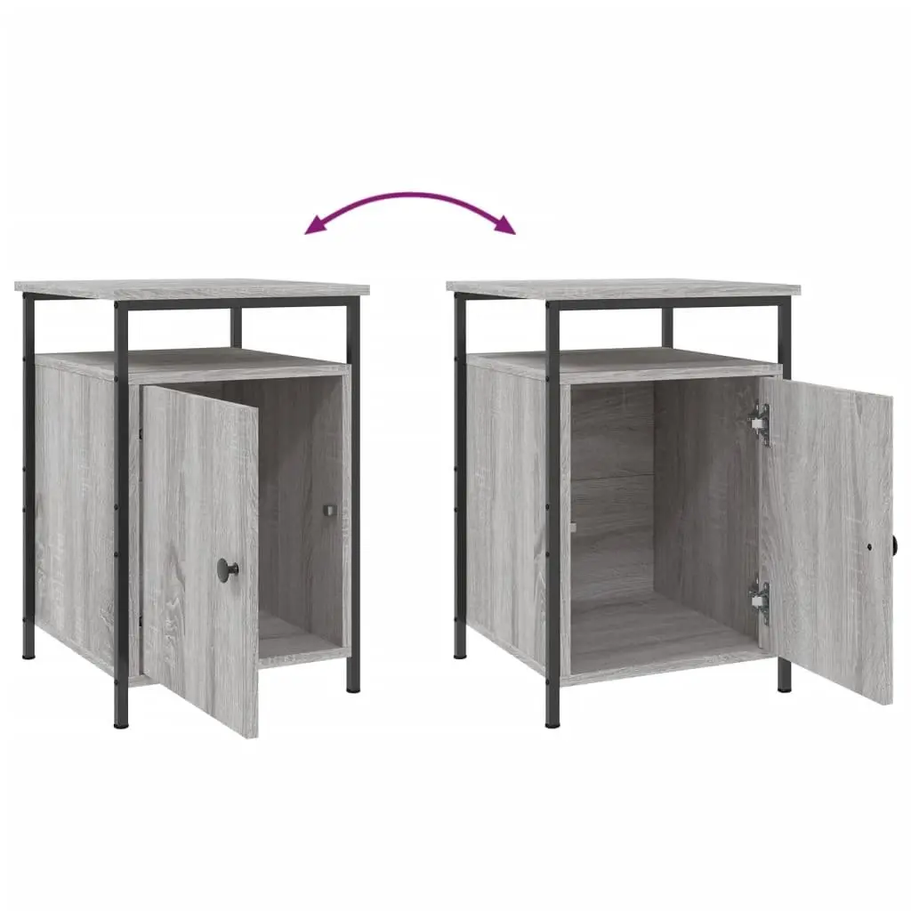 Grey Sonoma Bedside Storage Cabinet 40 x 42 x 60 cm
