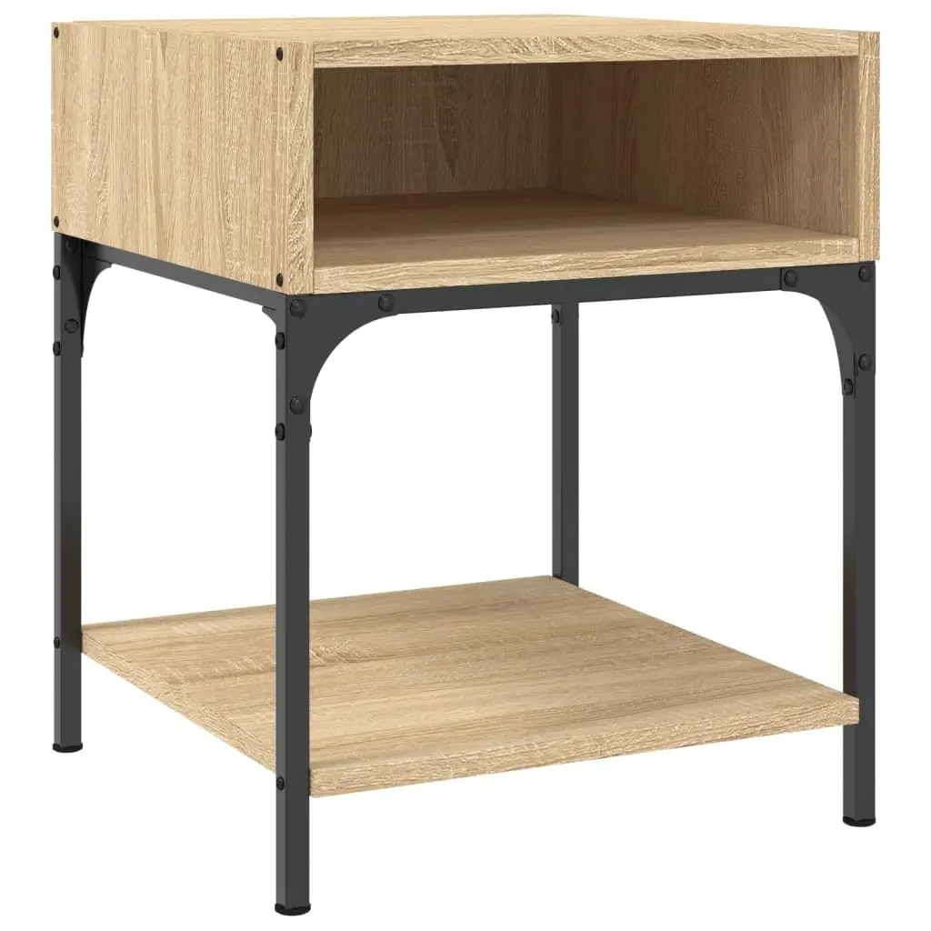 Bedside Tables 2 pcs Brown 40x41x50 cm Engineered Wood Nightstands Storage