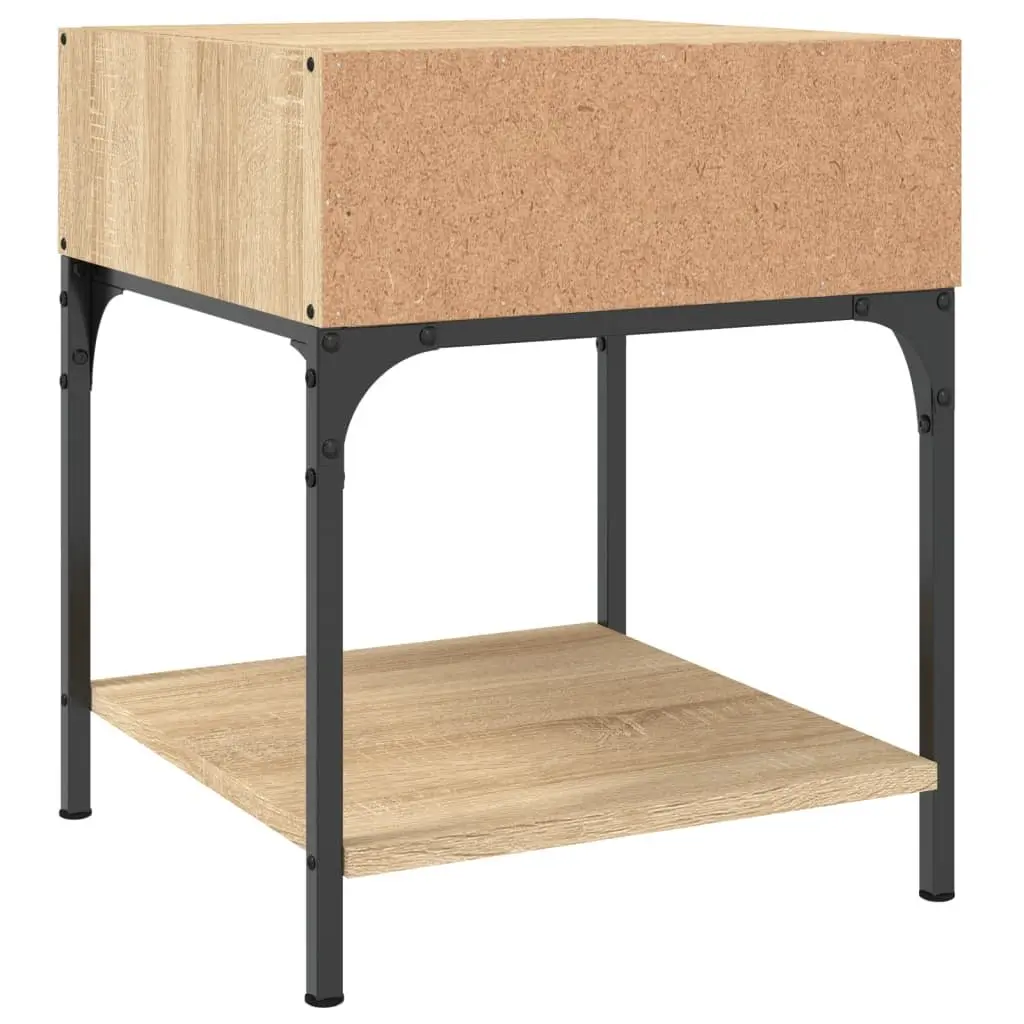 Bedside Tables 2 pcs Brown 40x41x50 cm Engineered Wood Nightstands Storage