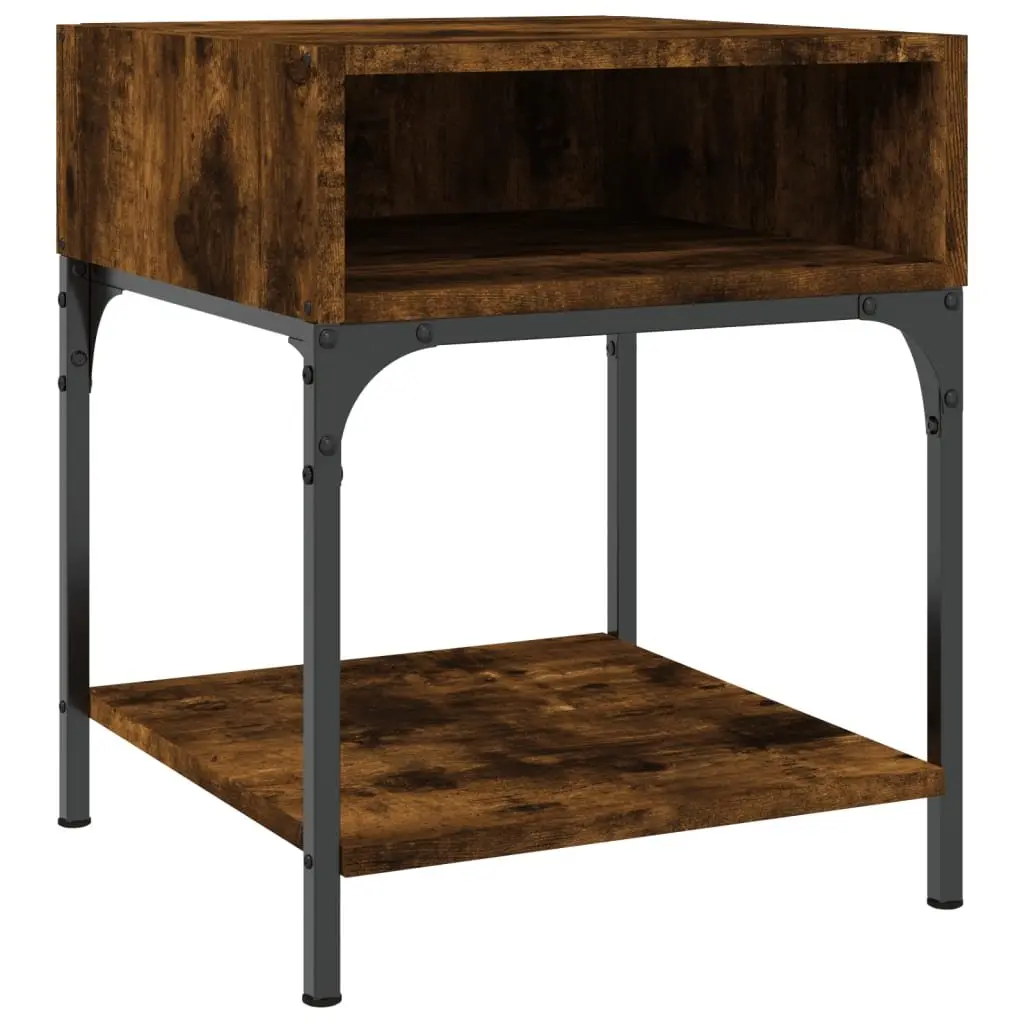 Bedside Tables 2 pcs Brown 40x41x50 cm Engineered Wood Nightstand Cabinet