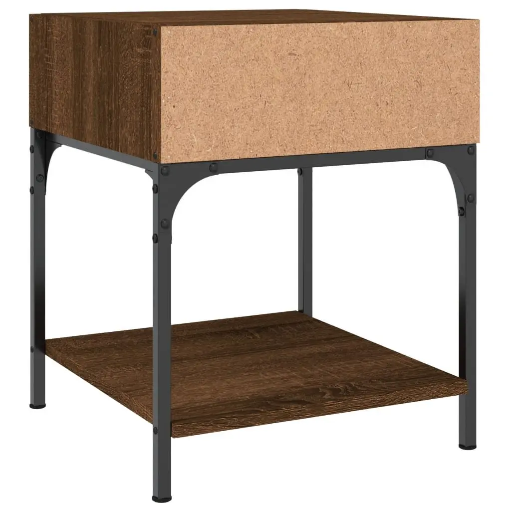 Bedside Tables 2 pcs Brown Oak 40x41x50 cm Nightstand Storage Cabinet
