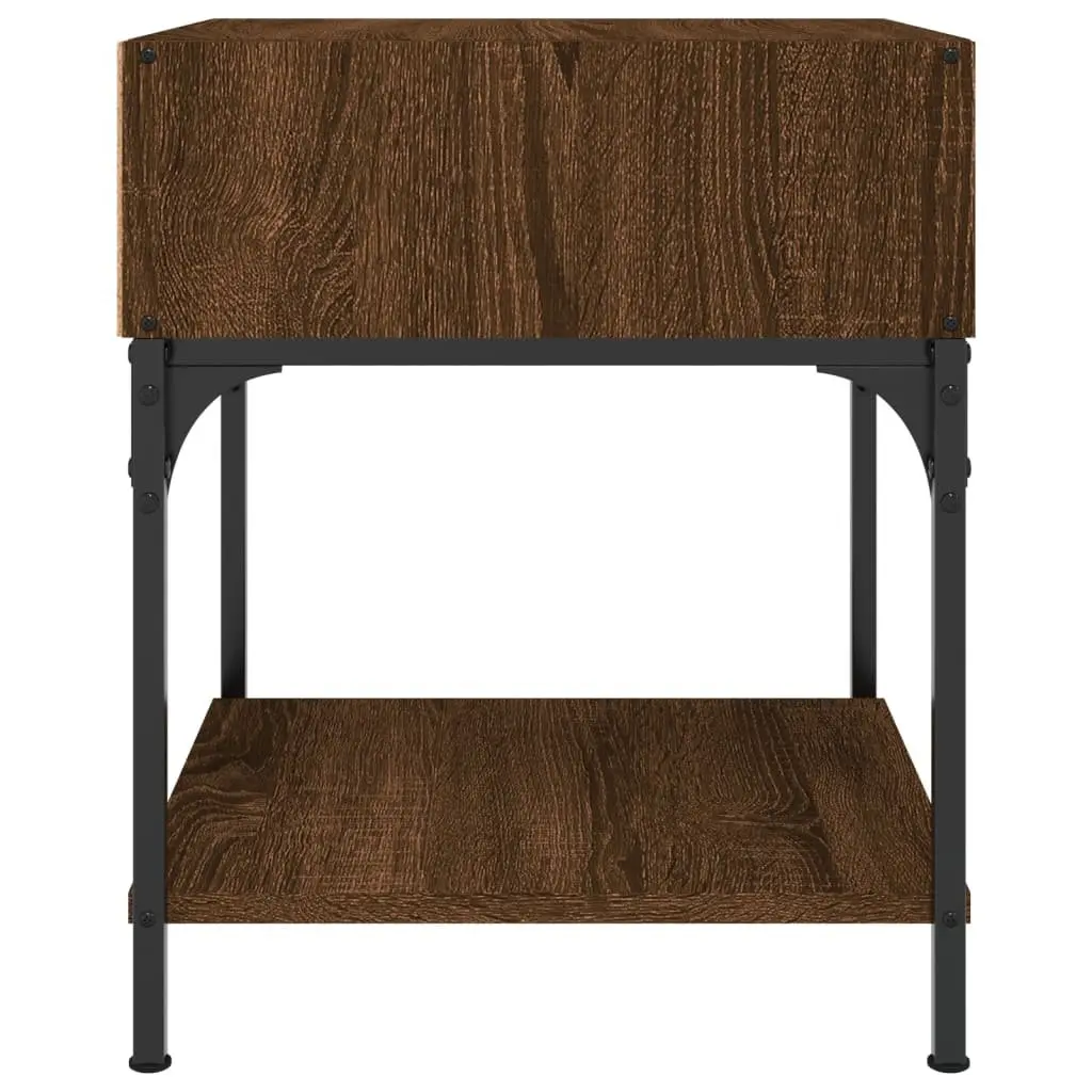 Bedside Tables 2 pcs Brown Oak 40x41x50 cm Nightstand Storage Cabinet