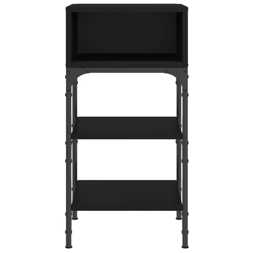 Bedside Tables Black 35x34.5x70 cm Engineered Wood Nightstand Storage 2 Piece
