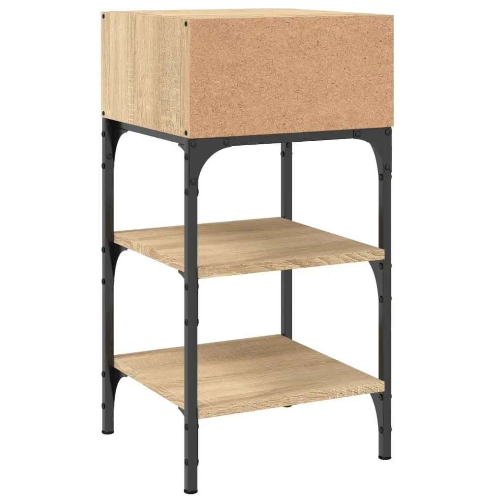 Bedside Tables for Bedroom 2 pcs Brown 35x34.5x70 cm Engineered Wood Nightstand Storage