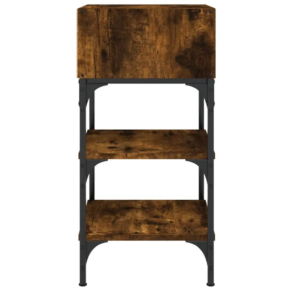 Engineered Wood Bedside Table for Bedroom Storage 35x34.5x70cm Brown