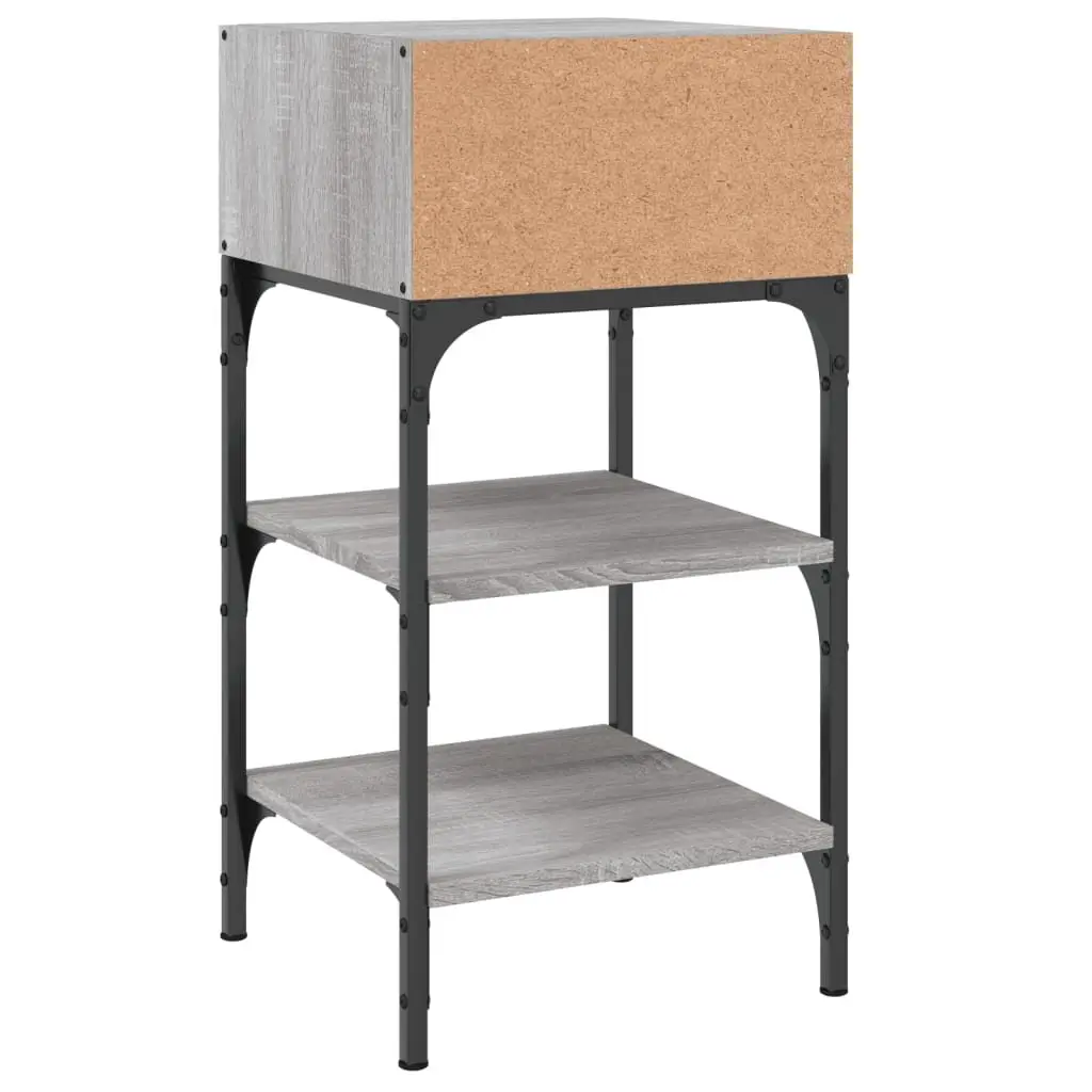 Bedside Tables for Interior Use 2 pcs Grey Sonoma 35x34.5x70 cm Engineered Wood Nightstand