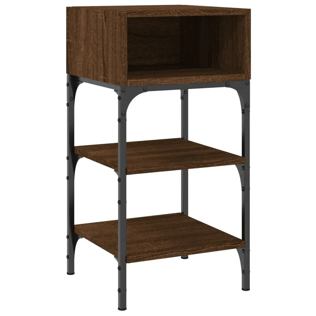 Bedside Tables 2 pcs Brown Oak 35x34.5x70 cm Engineered Wood Side Cabinet