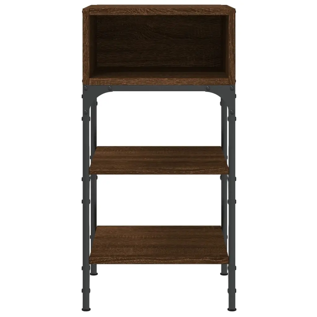 Bedside Tables 2 pcs Brown Oak 35x34.5x70 cm Engineered Wood Side Cabinet