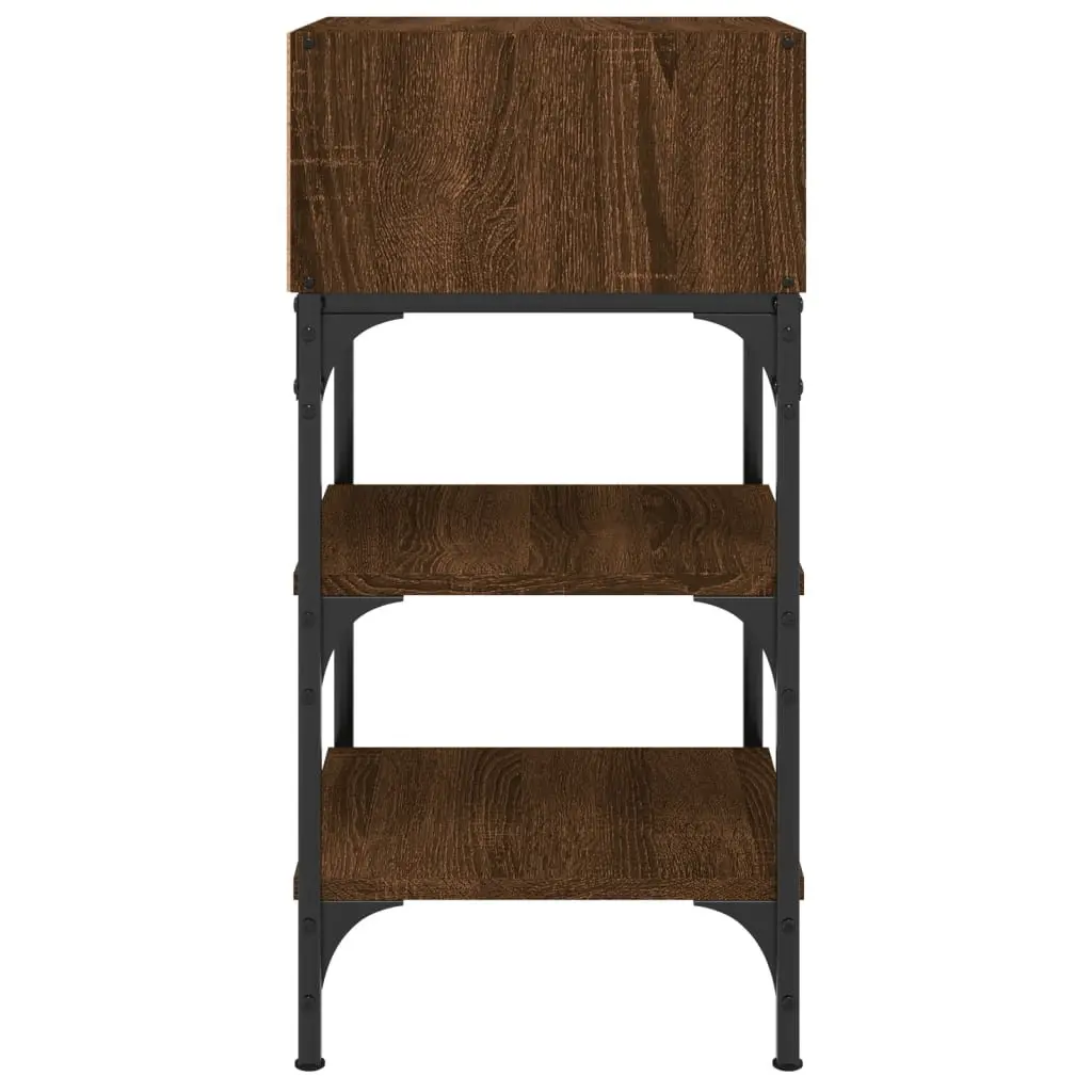 Bedside Tables 2 pcs Brown Oak 35x34.5x70 cm Engineered Wood Side Cabinet