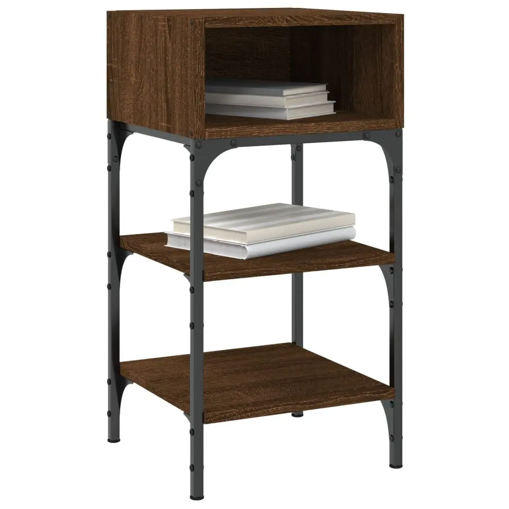 Bedside Tables 2 pcs Brown Oak 35x34.5x70 cm Engineered Wood Side Cabinet