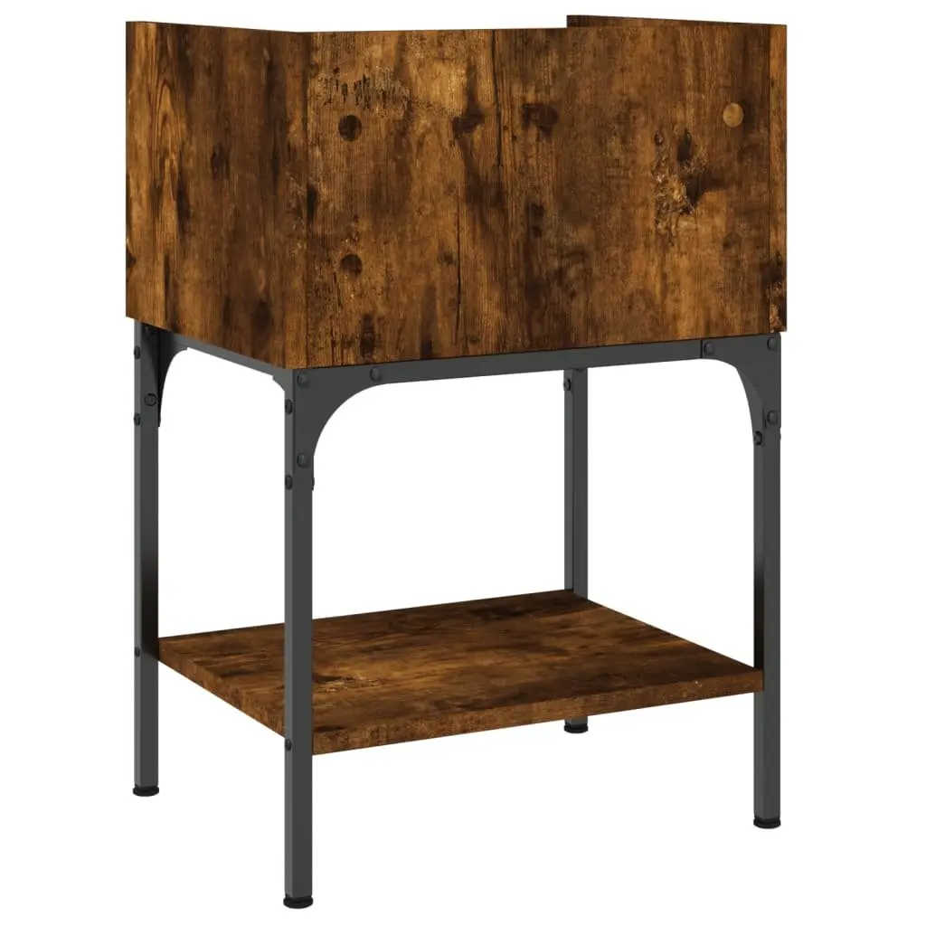Bedside Tables 2 pcs Brown Engineered Wood Nightstand Cabinet 40.5x31x60 cm