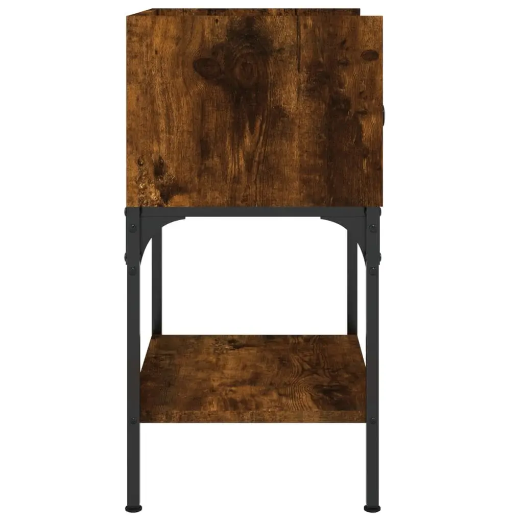 Bedside Tables 2 pcs Brown Engineered Wood Nightstand Cabinet 40.5x31x60 cm