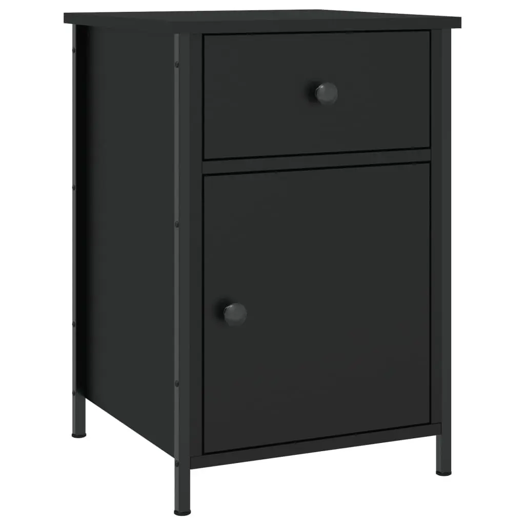 Bedside Cabinets 40W x 42D x 60H cm, 2 pcs in Black