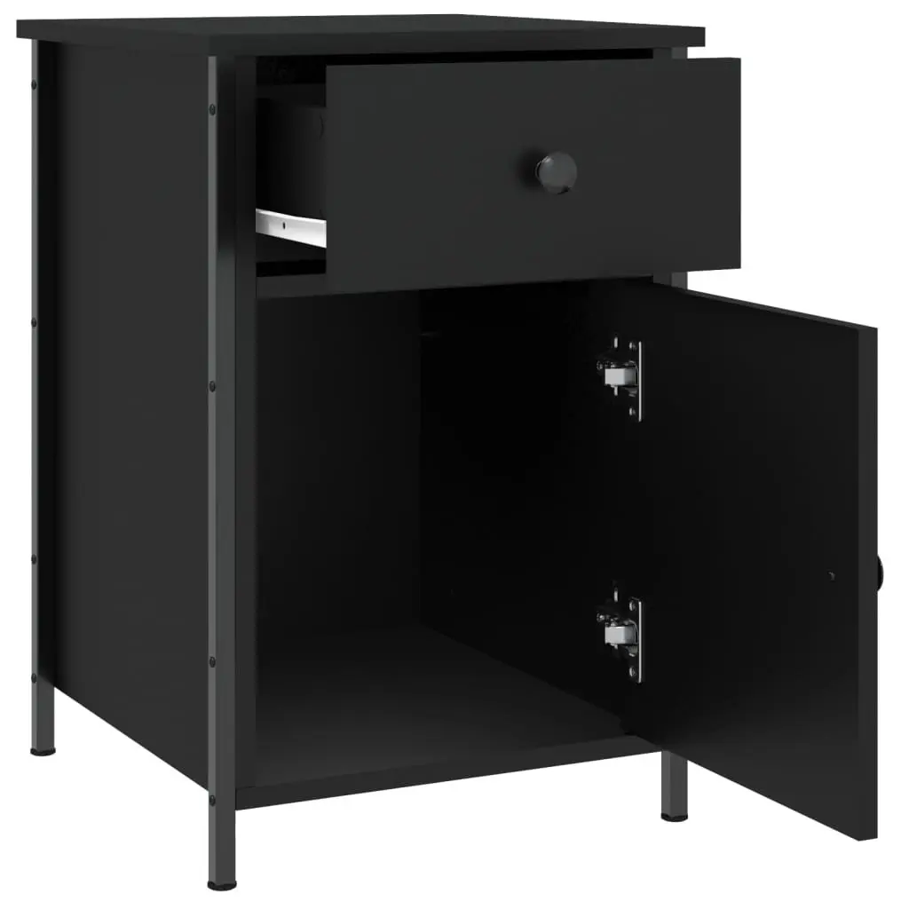 Bedside Cabinets 40W x 42D x 60H cm, 2 pcs in Black