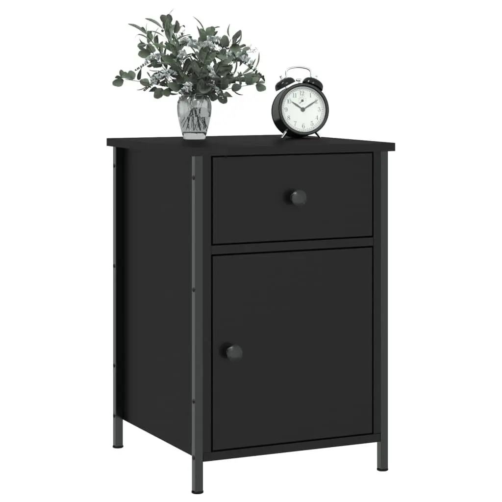 Bedside Cabinets 40W x 42D x 60H cm, 2 pcs in Black