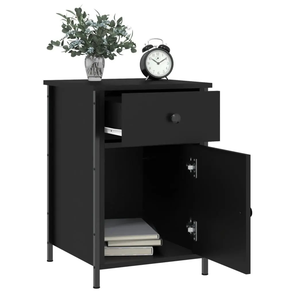 Bedside Cabinets 40W x 42D x 60H cm, 2 pcs in Black