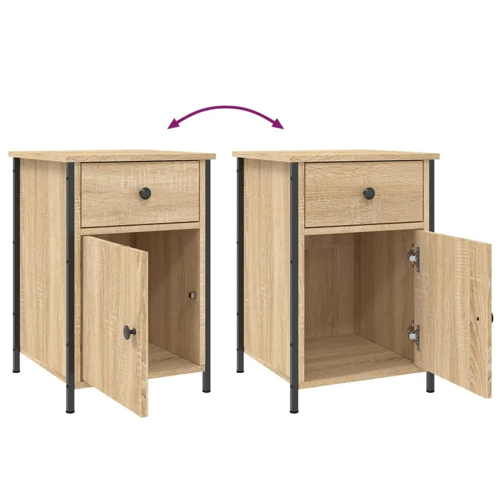 2-Piece Brown Bedside Cabinets
