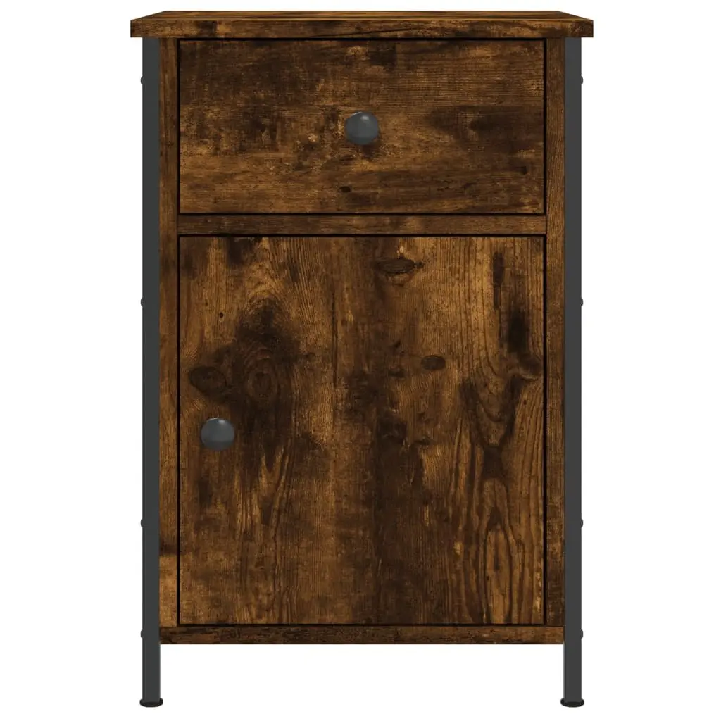 Bedside Cabinets 2 pcs Brown Engineered Wood Nightstands Storage Furniture