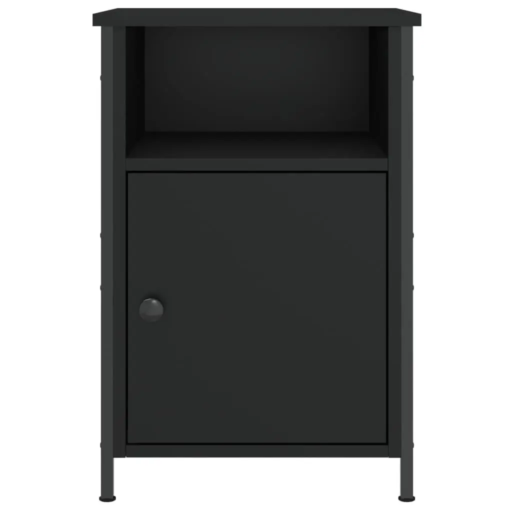 Bedside Cabinet Black 40x42x60 cm Storage Nightstand Table Engineered Wood