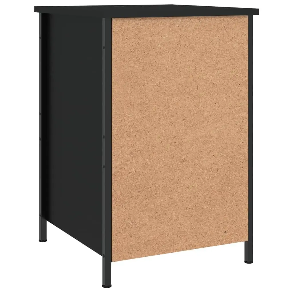 Bedside Cabinet Black 40x42x60 cm Storage Nightstand Table Engineered Wood
