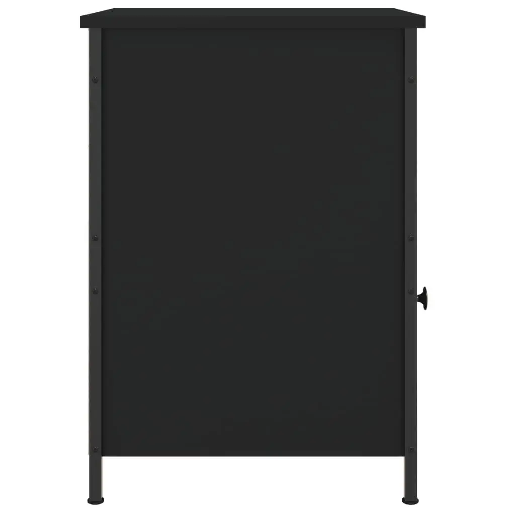 Bedside Cabinet Black 40x42x60 cm Storage Nightstand Table Engineered Wood
