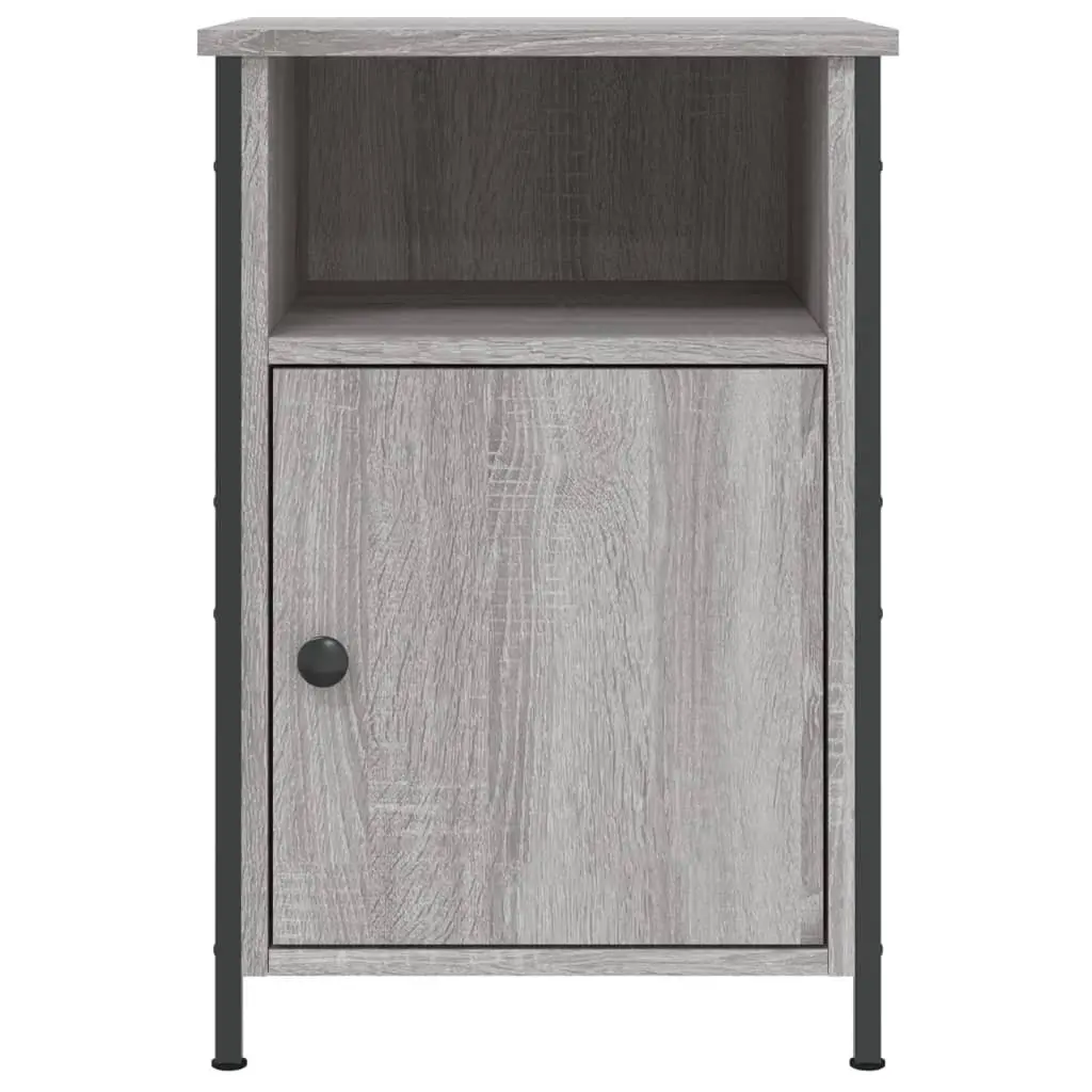 Bedside Cabinets 2 pcs Grey Sonoma Engineered Wood Nightstand Storage 40x42x60cm