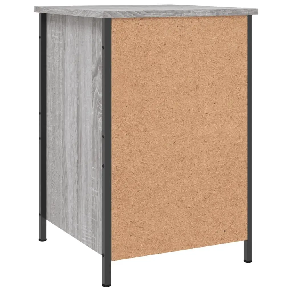 Bedside Cabinets 2 pcs Grey Sonoma Engineered Wood Nightstand Storage 40x42x60cm