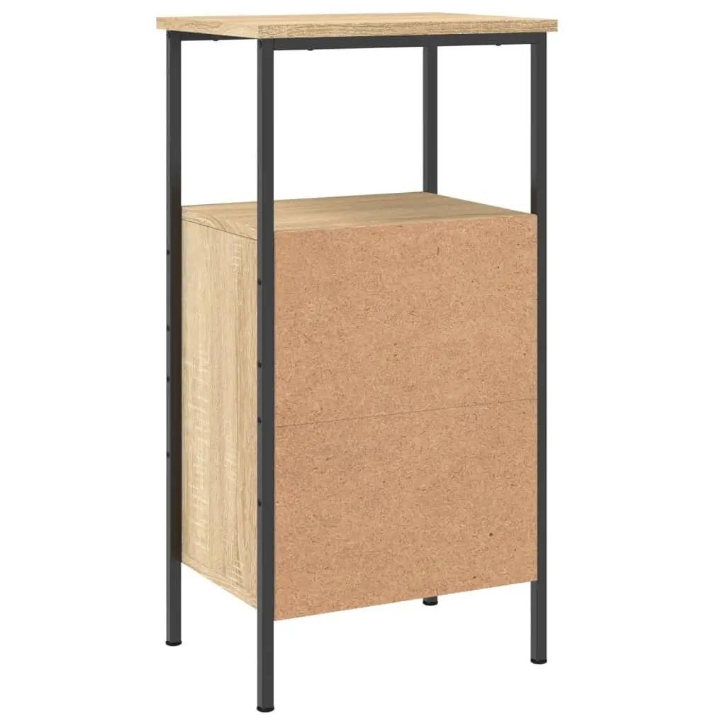Bedside Cabinets 2 pcs Industrial Style Brown 41x31x80 cm Engineered Wood Nightstand