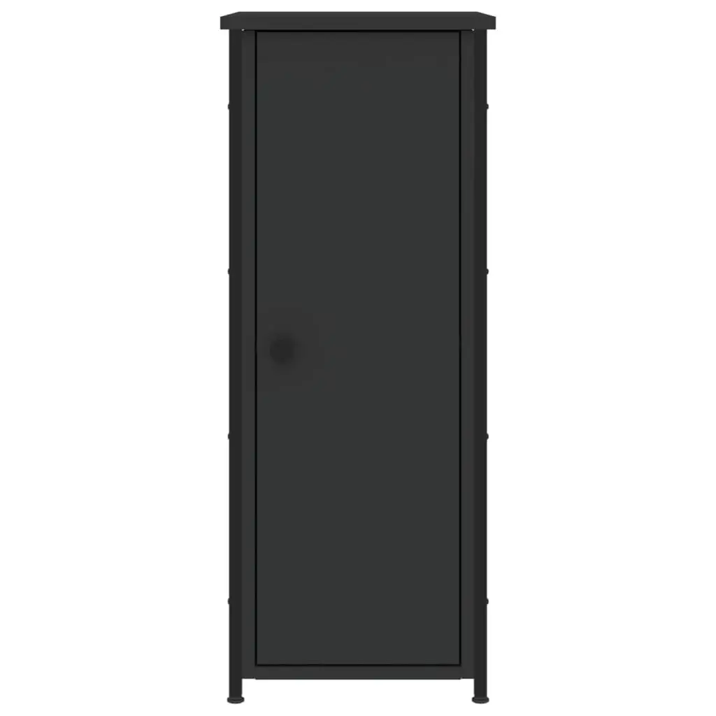 Bedside Cabinets 2 pcs Black 32x42x80 cm Industrial Nightstand Storage