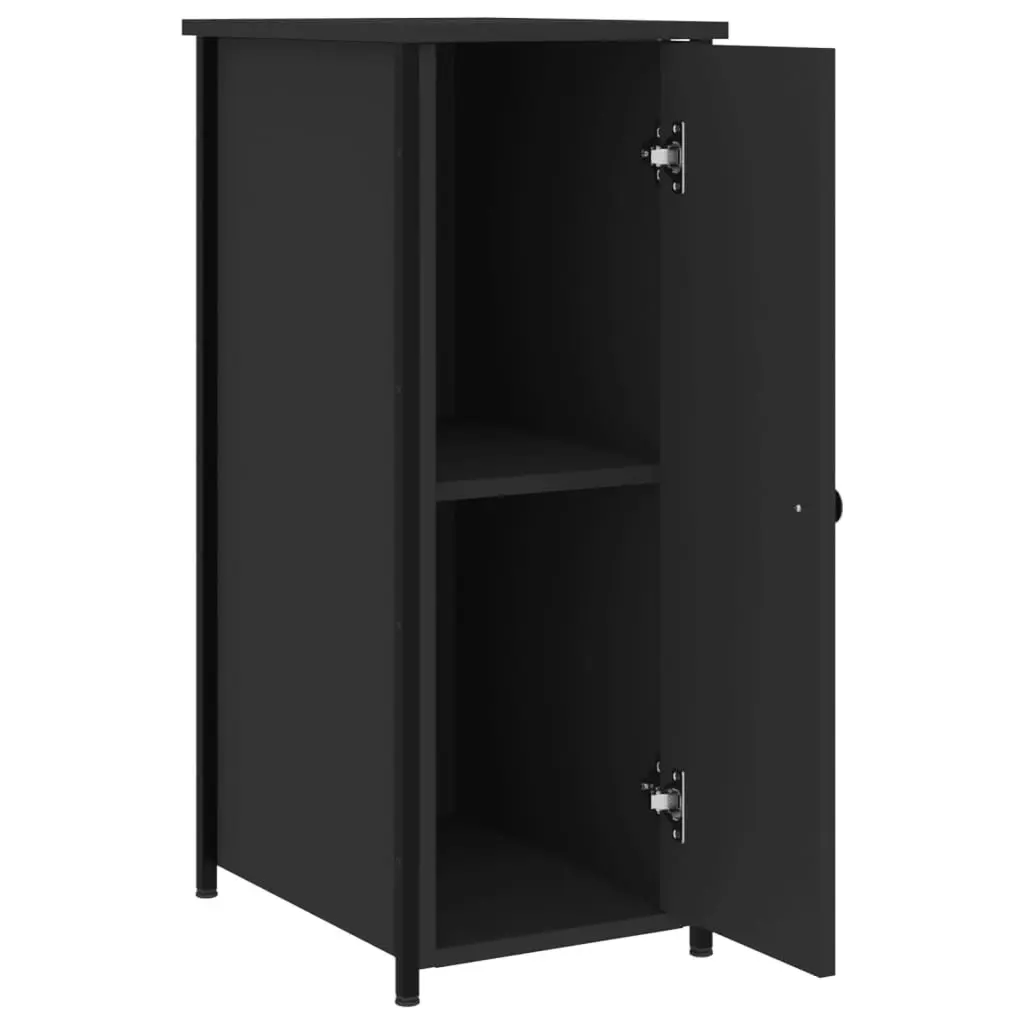 Bedside Cabinets 2 pcs Black 32x42x80 cm Industrial Nightstand Storage
