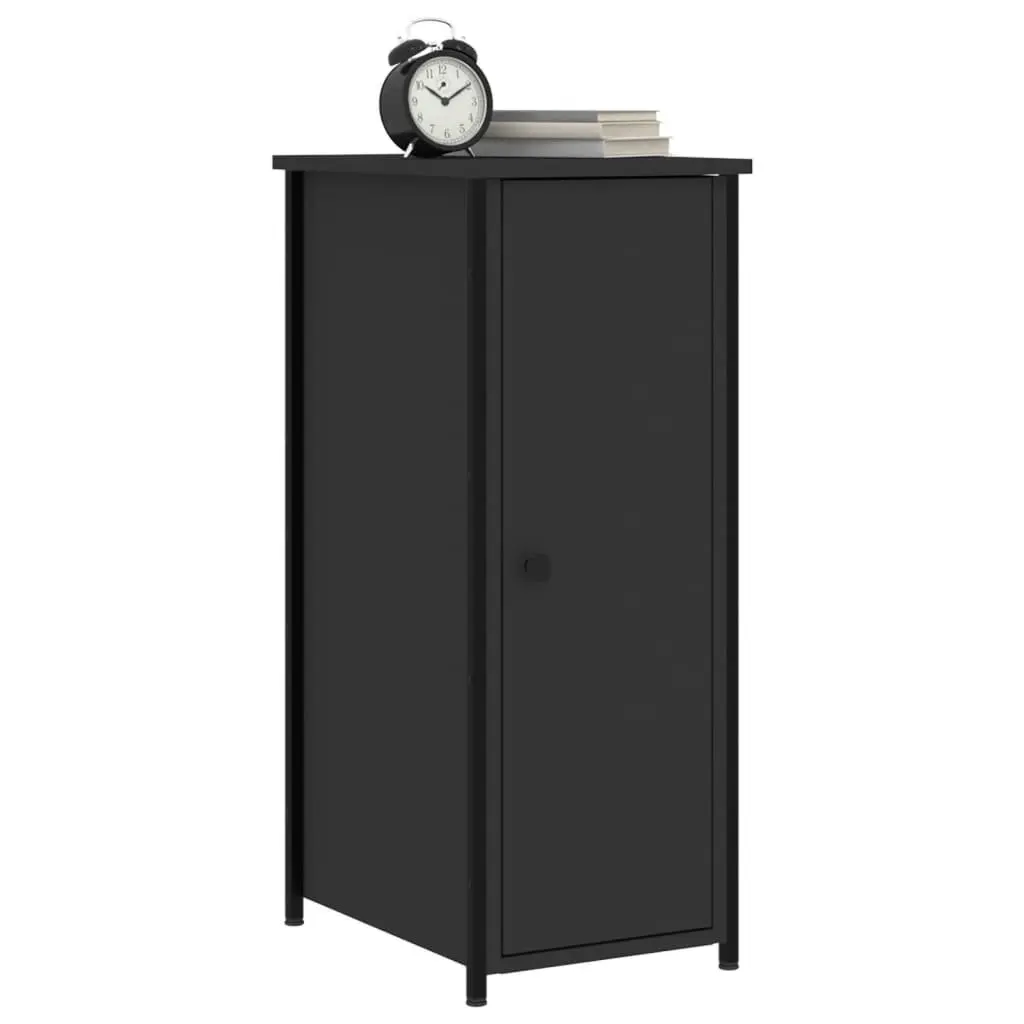 Bedside Cabinets 2 pcs Black 32x42x80 cm Industrial Nightstand Storage