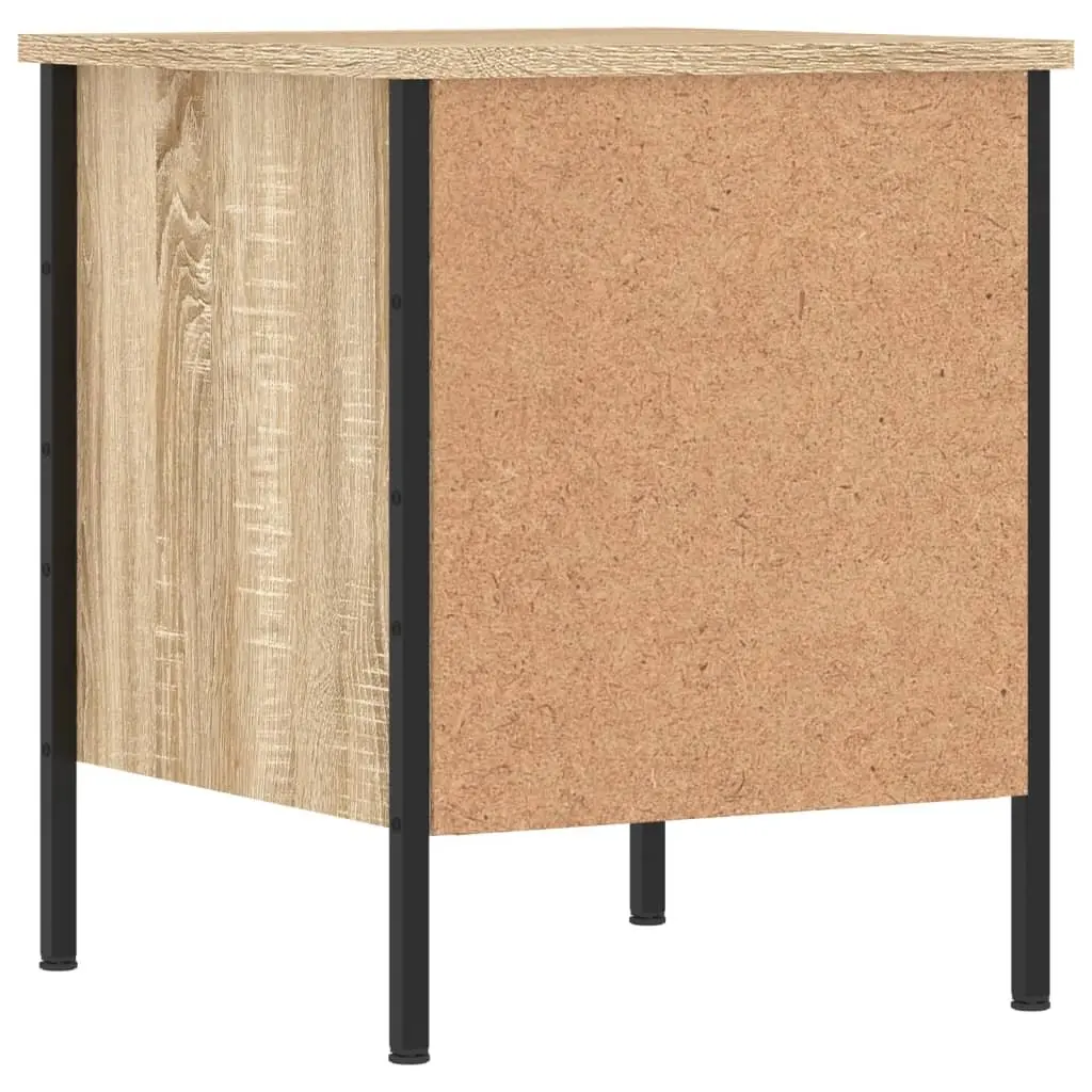 Bedside Cabinet Brown 40x42x50 cm Industrial Style Engineered Wood Storage